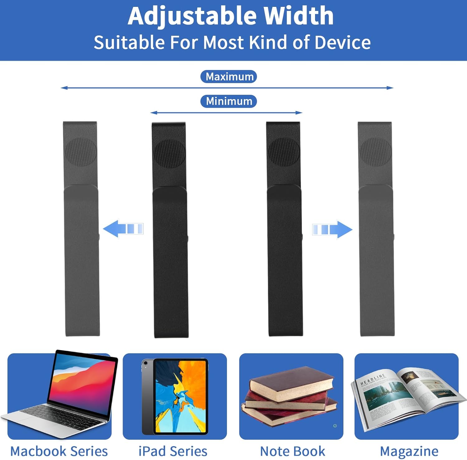 LUKETURE Adjustable Side Laptop Mount, No Drill Laptop Holder, Under Desk Storage, Clamp-On Laptops Stands, Desk Side Mount for Laptops, Mac mini, Keyboard with Anti-Scratch Silicone image 6 of 8 B0FC68W3YC