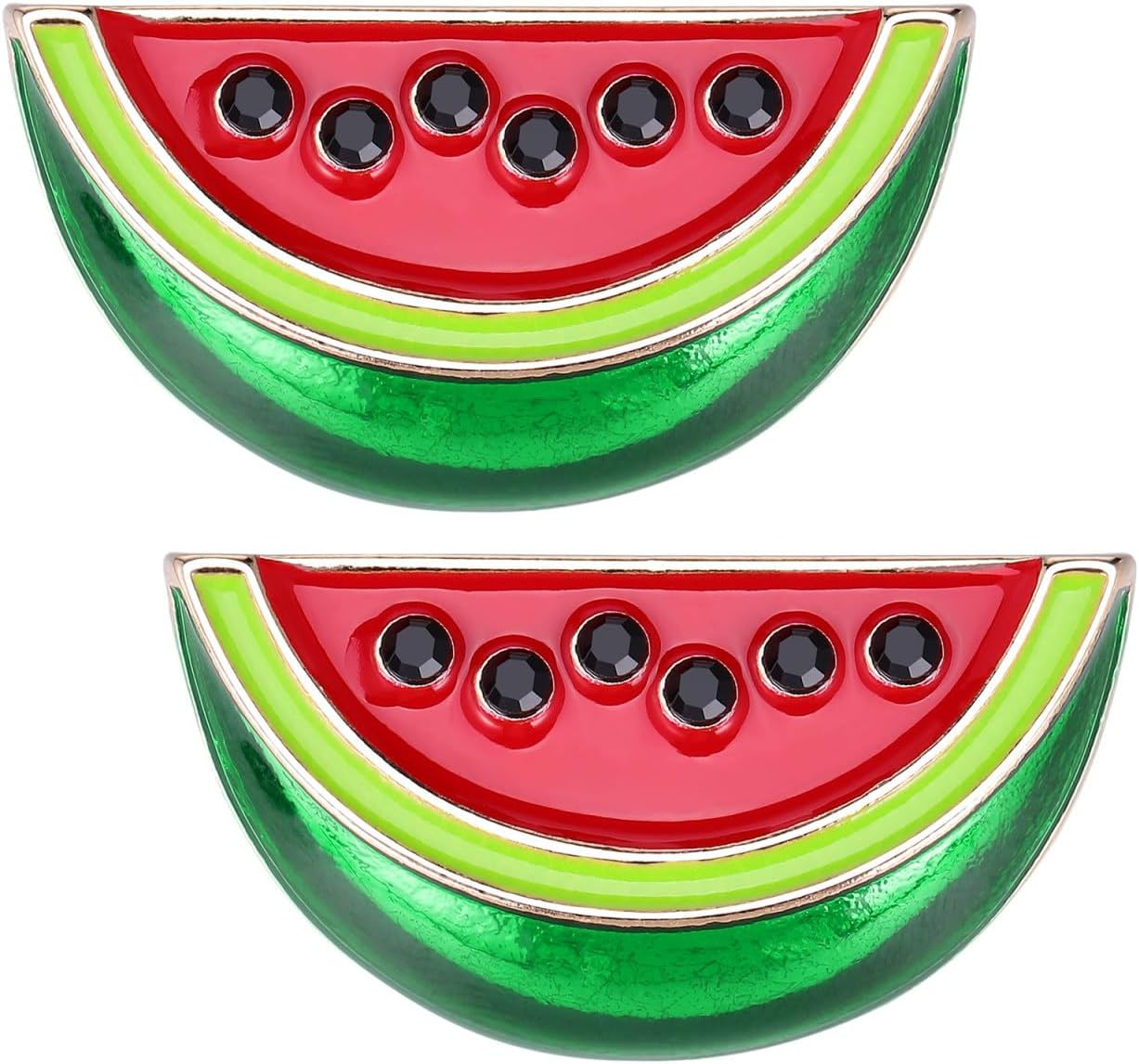 NOLITOY Watermelon Brooch Pin Set Cute Enamel Watermelon Pins for Cardigan Clips and Scarf Decoration Lightweight Summer Clothing Accessories for Women and Girls