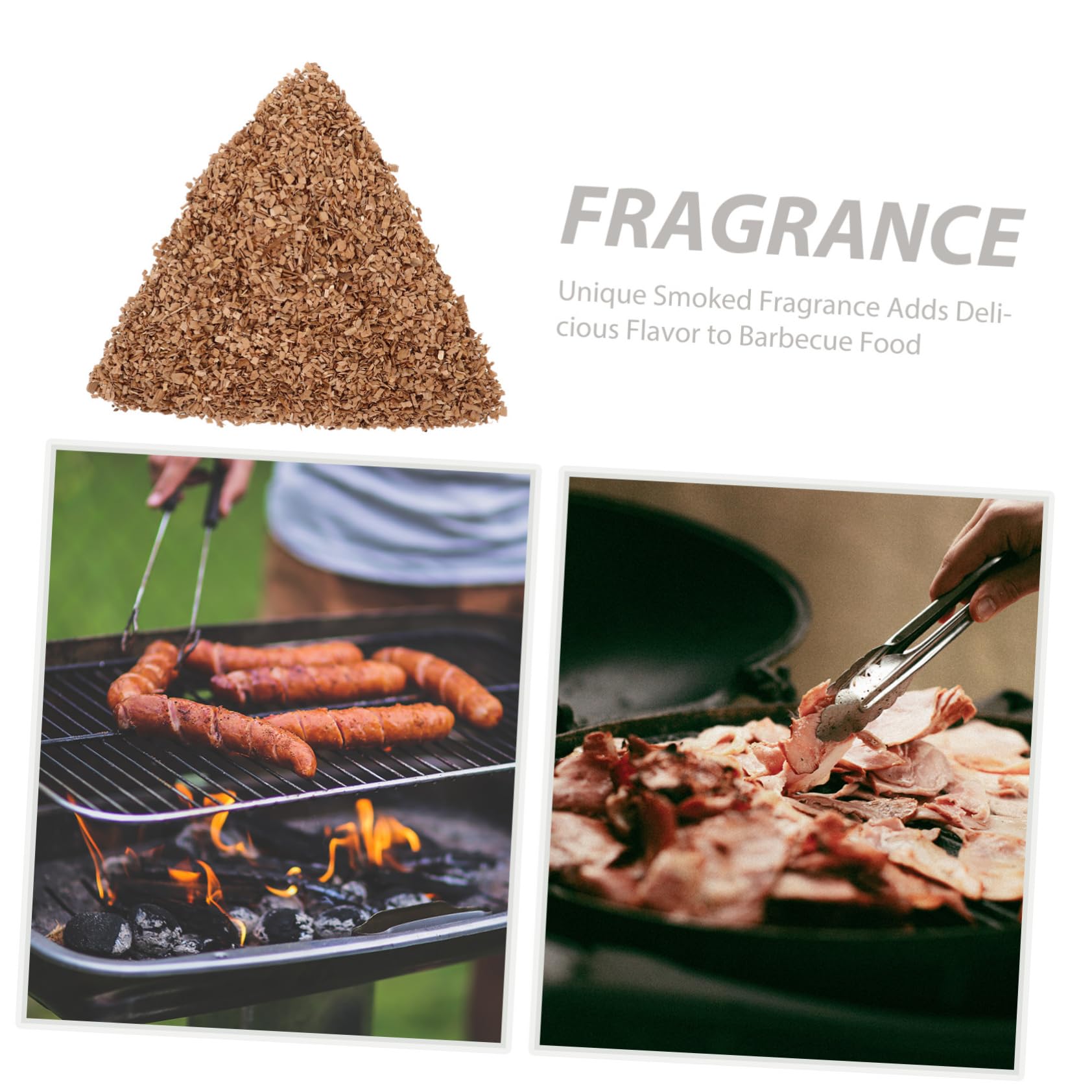 Chun de madera natural para ahumar, 1 bolsa de virutas de polvo para ahumadores y accesorios de parrilla, ideal para barbacoa al aire libre para mejorar