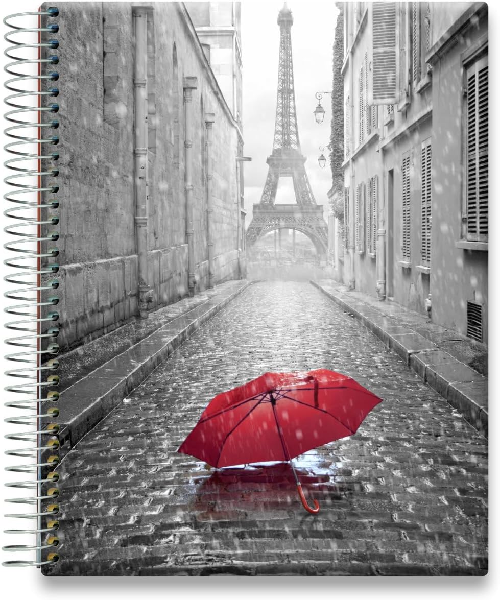 Tools4Wisdom Planner 2026-2027 - Dated April 2026-2027 June - Weekly Monthly Daily Academic Year Calendar with Stickers, Tabs, Pocket & Thick Paper - Spiral Bound 8.5x11 Hardcover - A6J7 - Paris