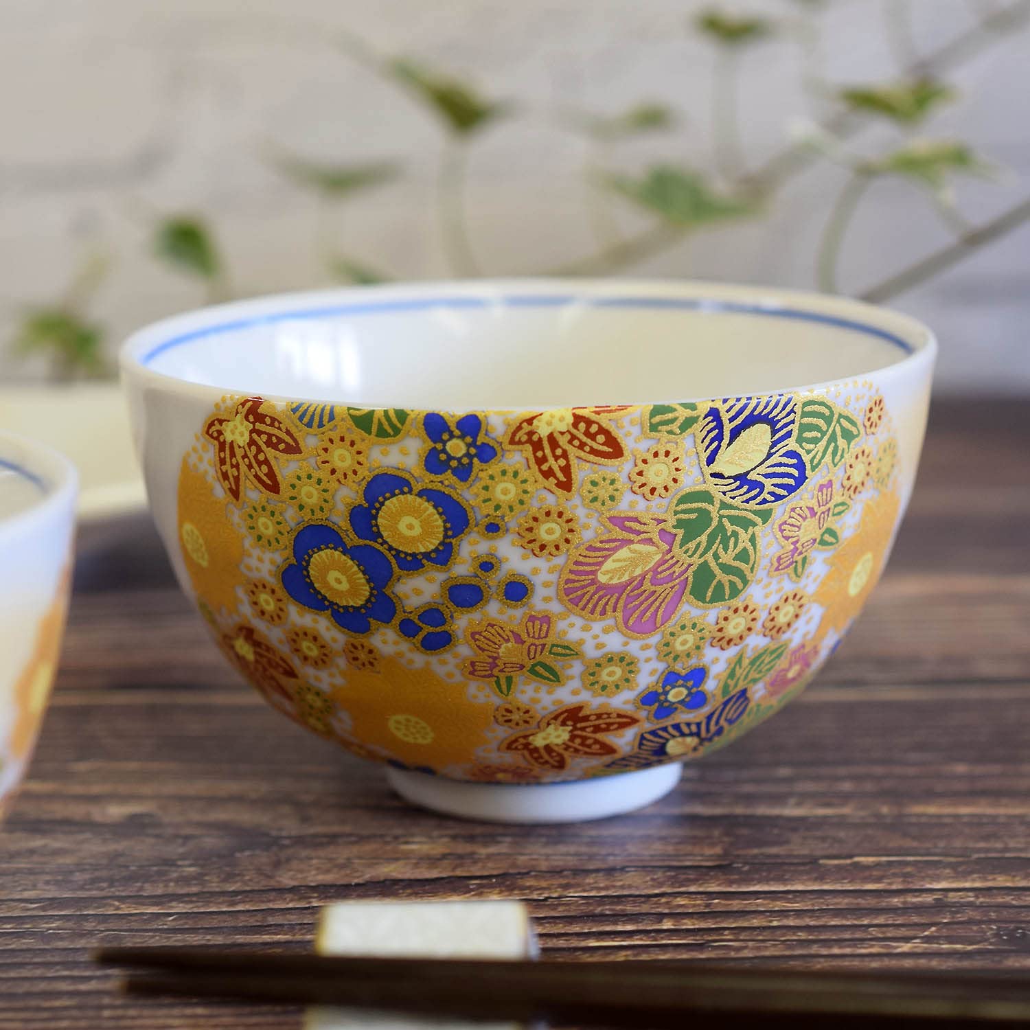 Amazon | 和座の蔵 ペア ご飯茶碗 おしゃれ 和食器 九谷焼 夫婦茶碗 花