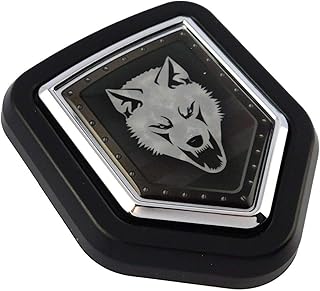 Chechnya Chechen wolf flag Car Truck Black Shield Grill Badge chrome emblem 2.6" x 3.1"