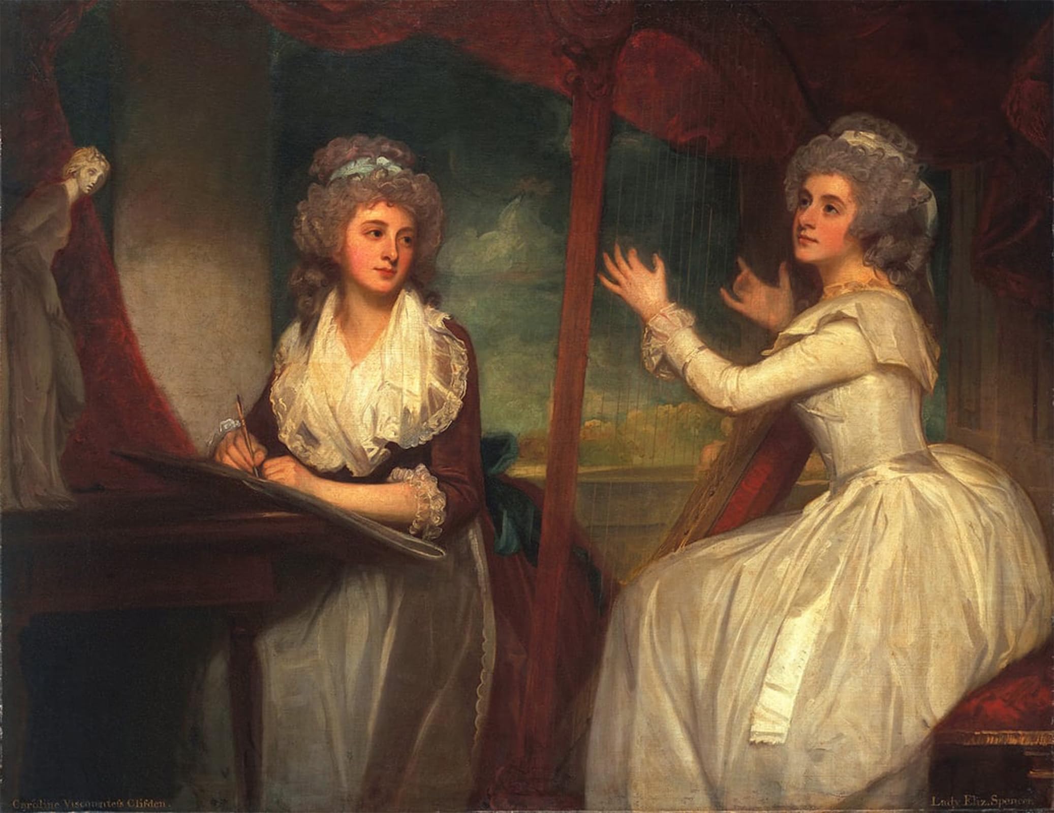 POSTERIIk Famous Print Pop Art Wall Art Graffiti Lady Caroline Spencer Later Viscountess Clifden by George Romney Art Prints for Home Decor 60x90cm