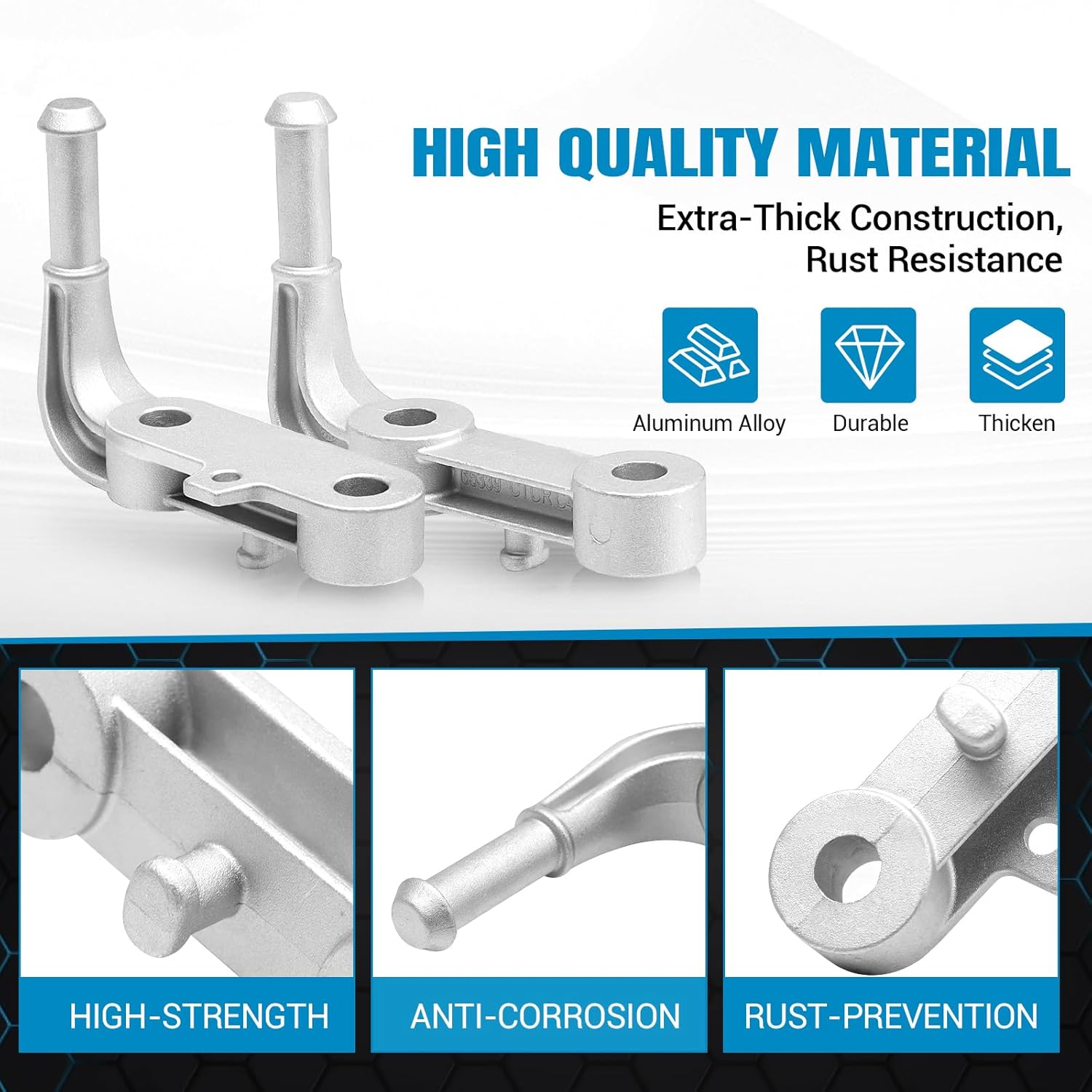 Rear Left & Right Exhaust Bracket Muffler Support Assembly Compatible with 2019-2024 Dodge Ram 1500 Replace 68395841AA 68275662AB, with 2PCS Hanger Rubbers