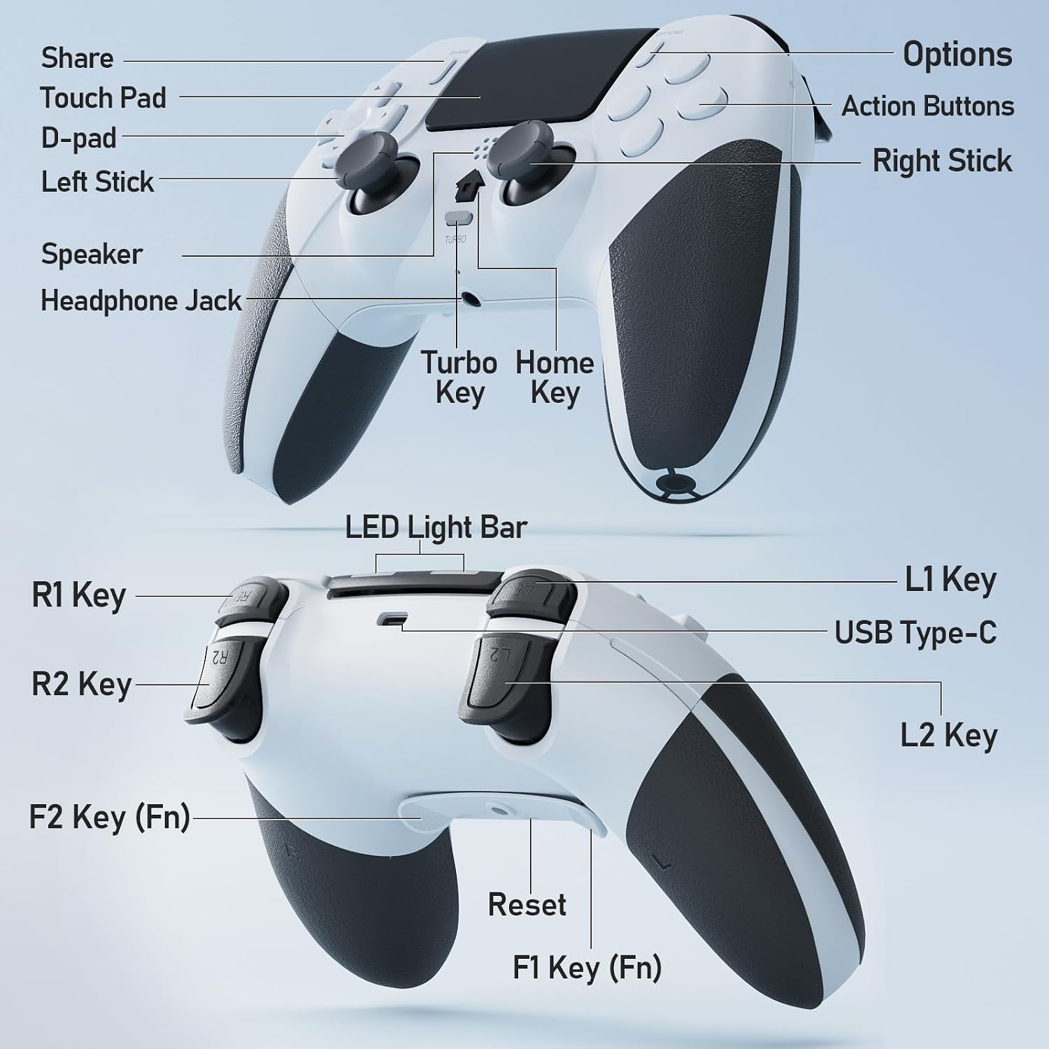 Control De Ps4 CHEREEKI PS4 Controller, Wireless Play 4 Controller ...