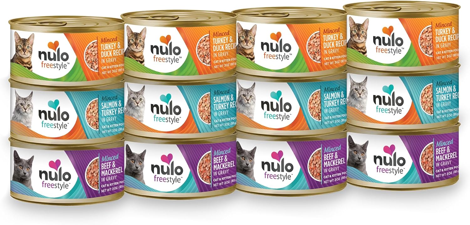 Nulo Variety Flavors Minced Wet Canned Cat Food, 3 Ounce (Pack of 12)