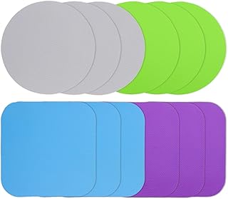 Jar Opener Gripper Pad, Rubber Jar Opener for Weak Hands, Multi-Purpose Bottle Opener Kitchen Coasters Heat Insulation Pad(12 Pack)