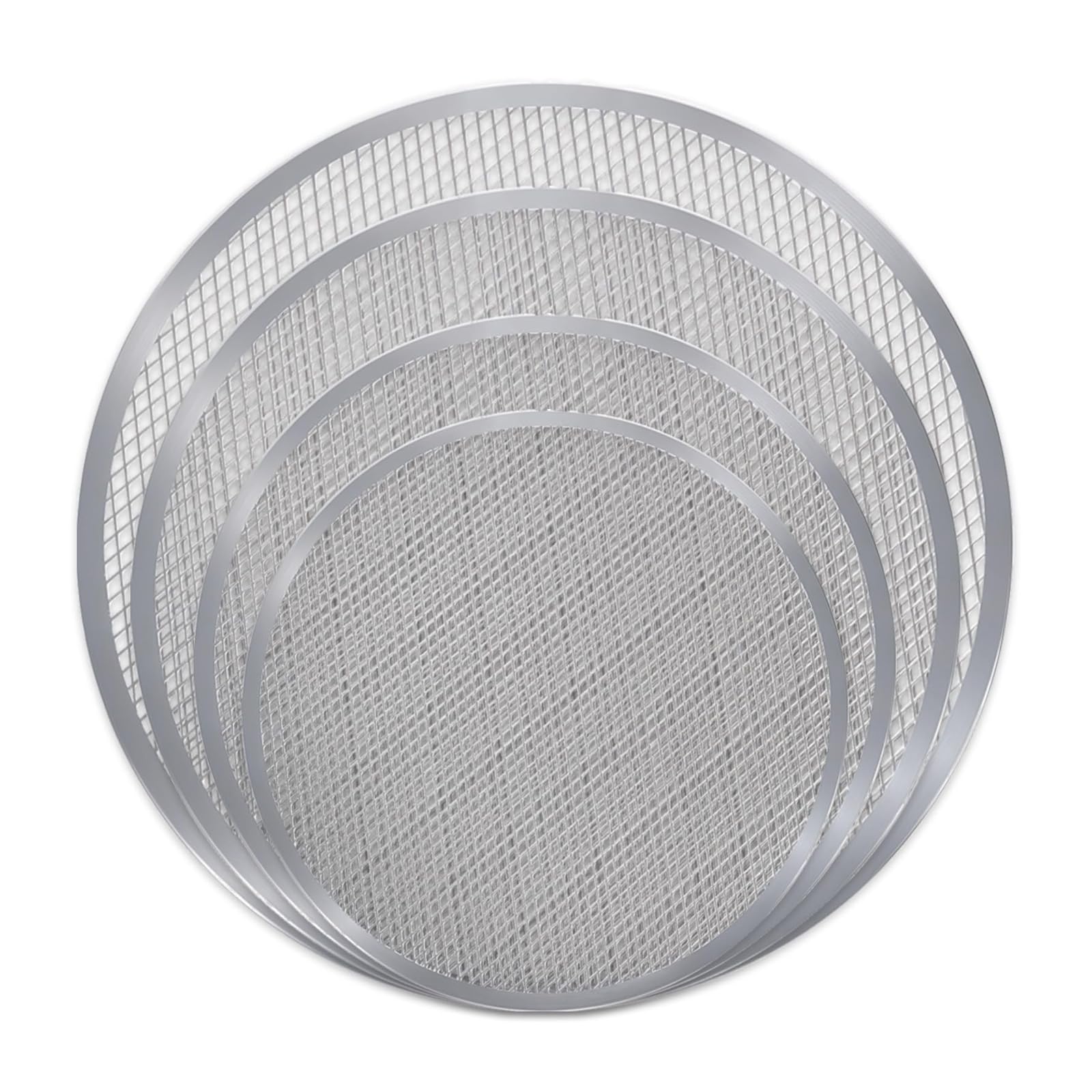 NMFLAB Aluminum Alloy Pizza Baking Pan Even Heat Distribution Baking Tray Perfect for Home and Outdoor Cooking Thin Aluminum Alloy Pizza Tray
