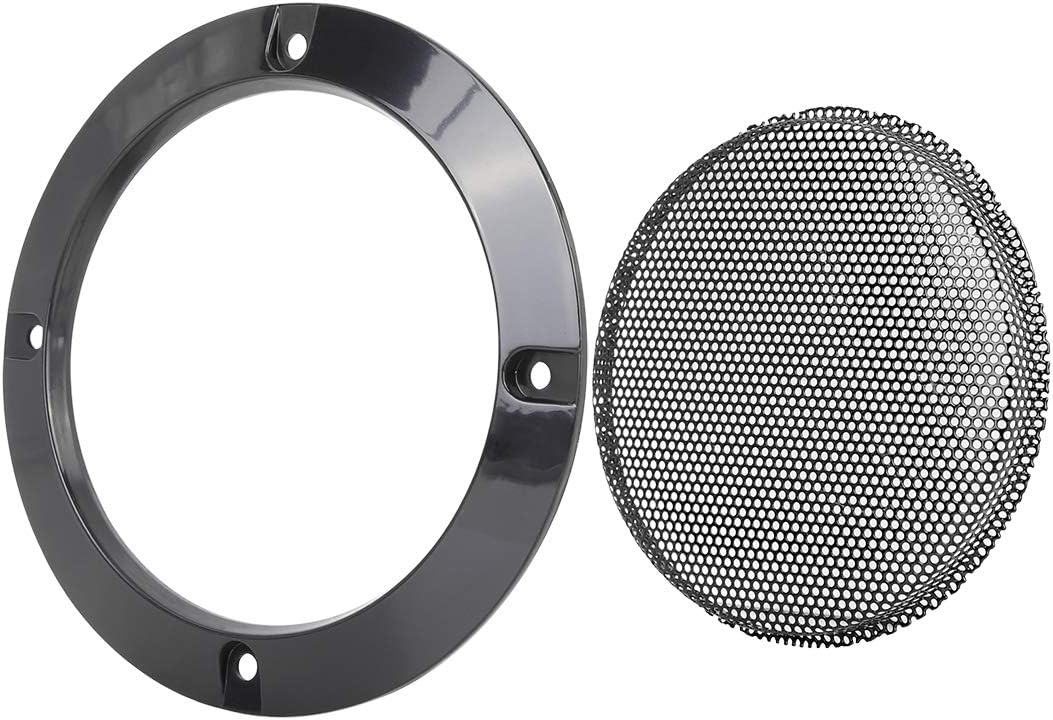 X AUTOHAUX 4" Glossy Audio Speaker Cover Mesh Subwoofer Grill Horn Guard image 5