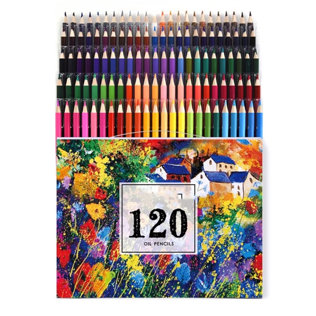 QUNINE 72 120 160 180 Buntstifte Set Zeichnen Profissional Bleistift Öl Aquarell Malset Künstlerbedarf (Farbe: A, Größe: 180 Farben) (A 120 Farben)