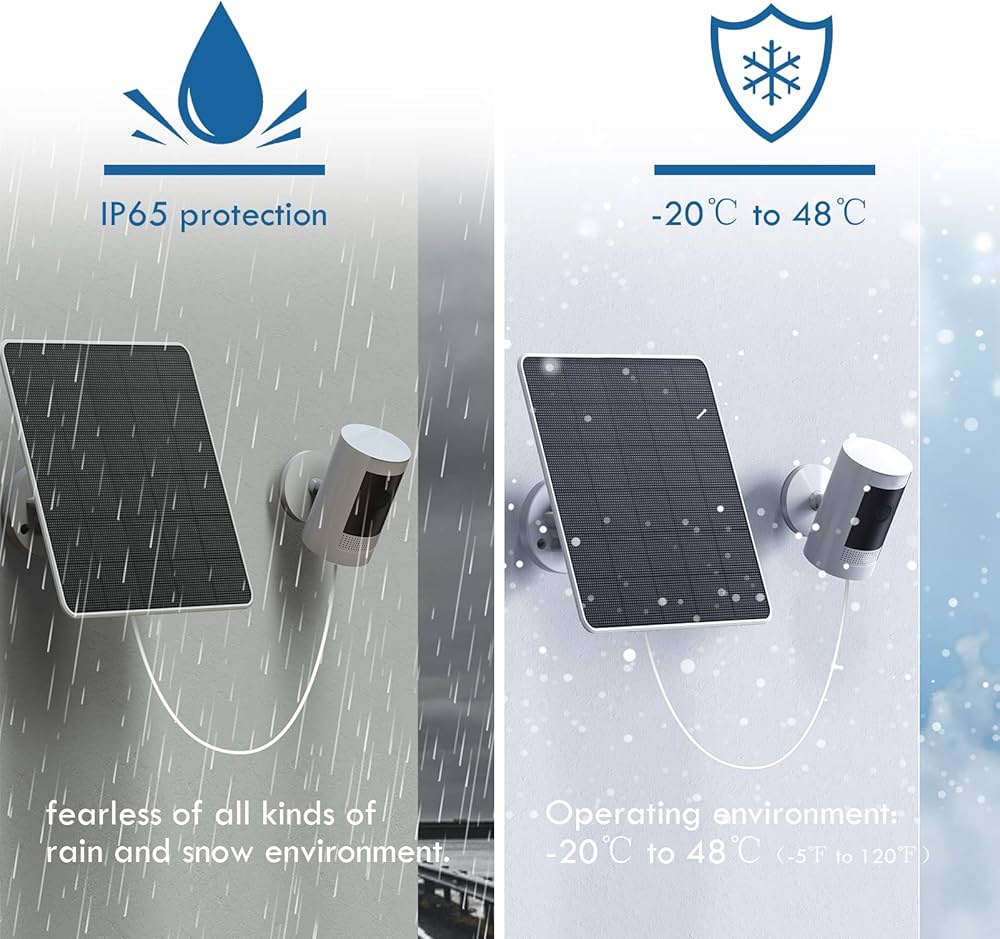 【はる】Ring StickUpCam ソーラーパネルと取付マウントのみ Amazon.co.jp: 6W ソーラーパネル充電 Ring Spotligth Cam Battery