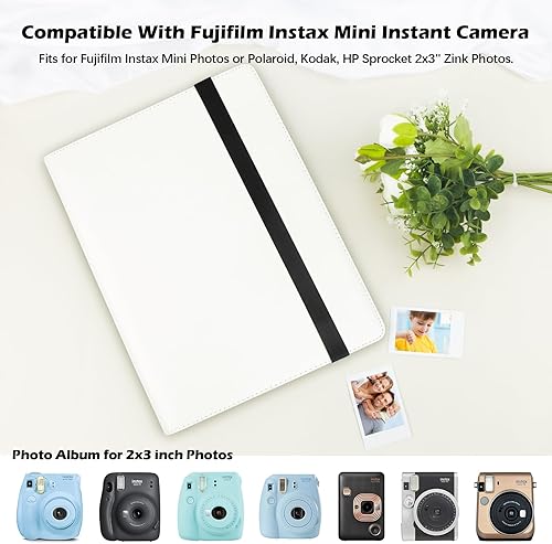 Miniatura 3 de Álbum de fotos de 400 bolsillos para cámara Fujifilm Instax Mini, cámara Polaroid, álbum para cámara instantánea Fujifilm Instax Mini 12 90 70 9 8+