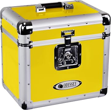 Odyssey Vintage Series Hot Rod Yellow 12" Vinyl Records or LP Case, Holds 70 PCS