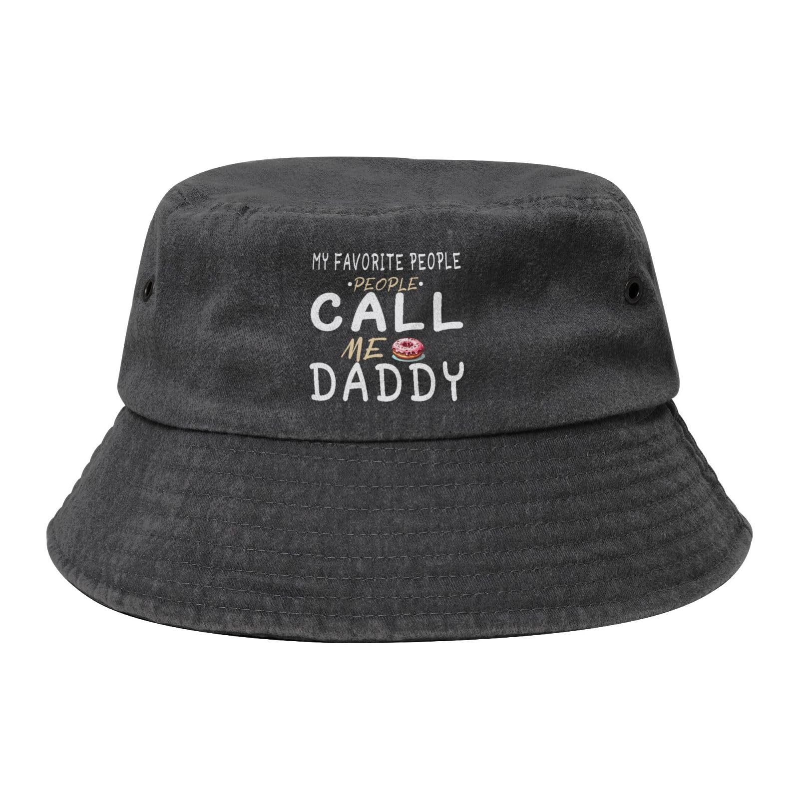 Qauirfe My Favorite People Call Me Daddy Fashion Cowboy Denim Fisherman Hat Outdoor Fishing Cap Sun