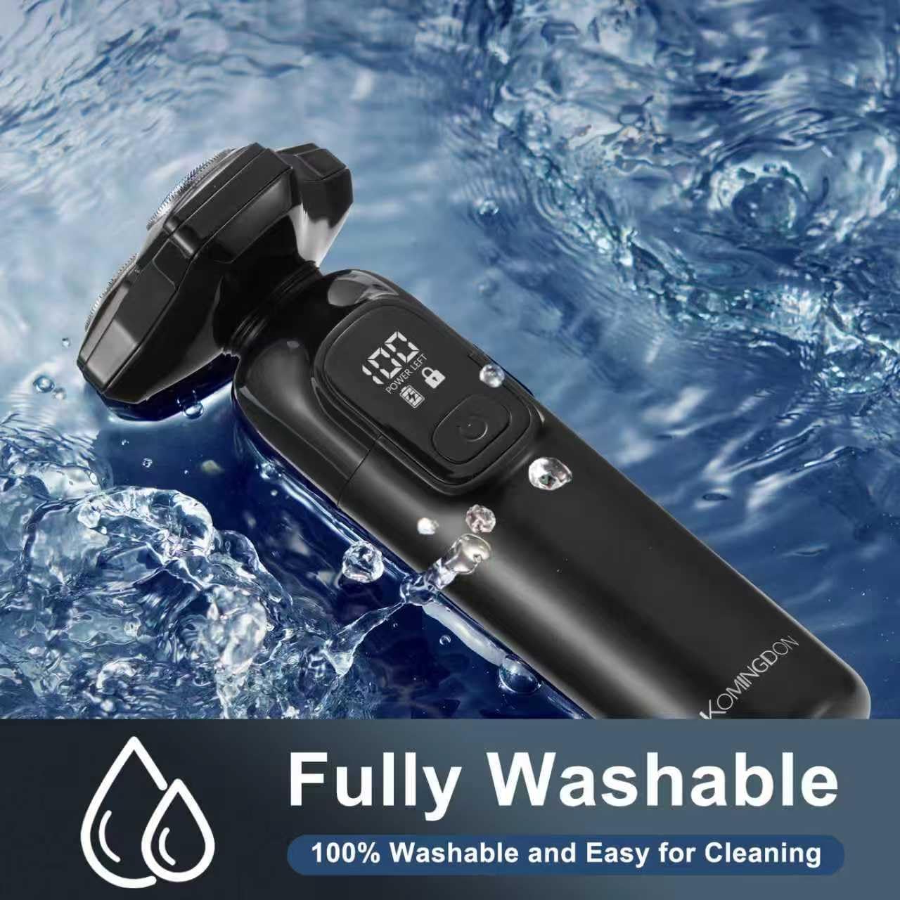 Electric Razor for Men, Magnetic Shavers for Men Face, Wet Dry Mens Electric Razors for Shaving Face, USB-C Rechargeable Multi-Functional Rotary Shaver with Nose Sideburns Hair Trimmer
