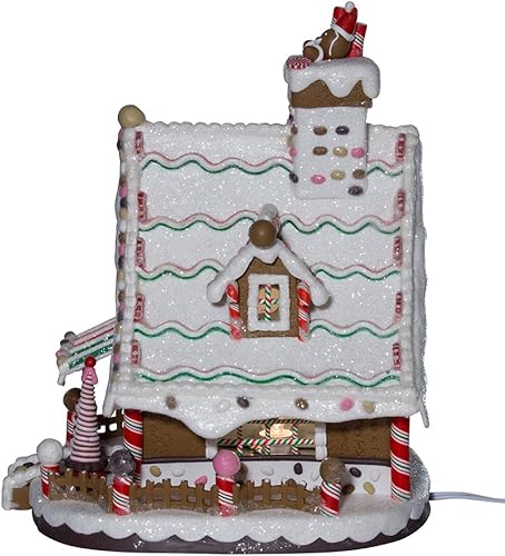 Miniatura 5 de Kurt Adler Casa de jengibre navideña con luces, 12 pulgadas