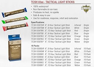 TAC SHIELD Tactical 8 Hour Light Stick (10-Pack), Infrared