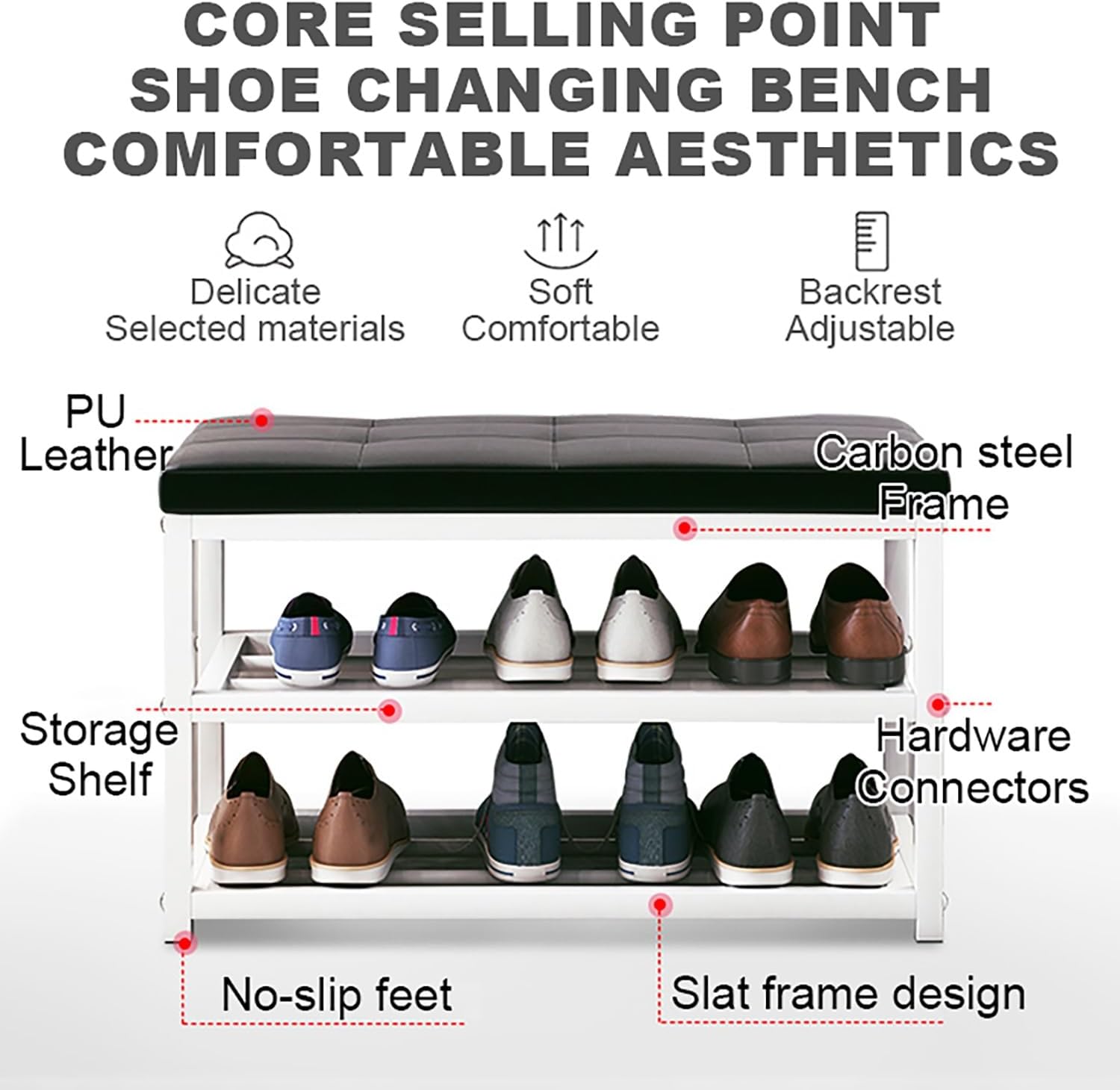 Wood Shoe Changing Stool,Modern Entryway Bench,Shoe Storage Bench,Space-Saving,for Hallway Living Room Mudroom.(Black,35.4x11.8x17.7in)
