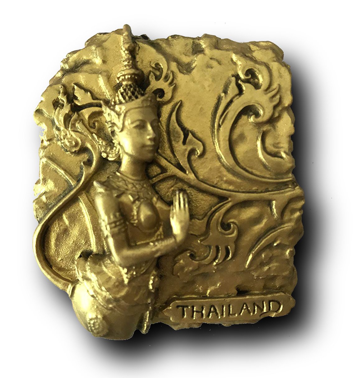 Wedarego Gold 3D Thailand Refrigerator Magnet Buddha Thailand Tourist Souvenirs Resin Craft Fridge Magnet,Home & Kitchen Decoration From China