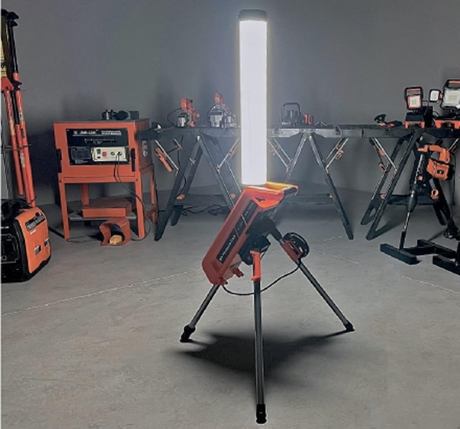 BN Products-USA BNLB-24360 360 Degree Hybrid-Power Folding LED Work Light, 120V AC and 24VLi-ion
