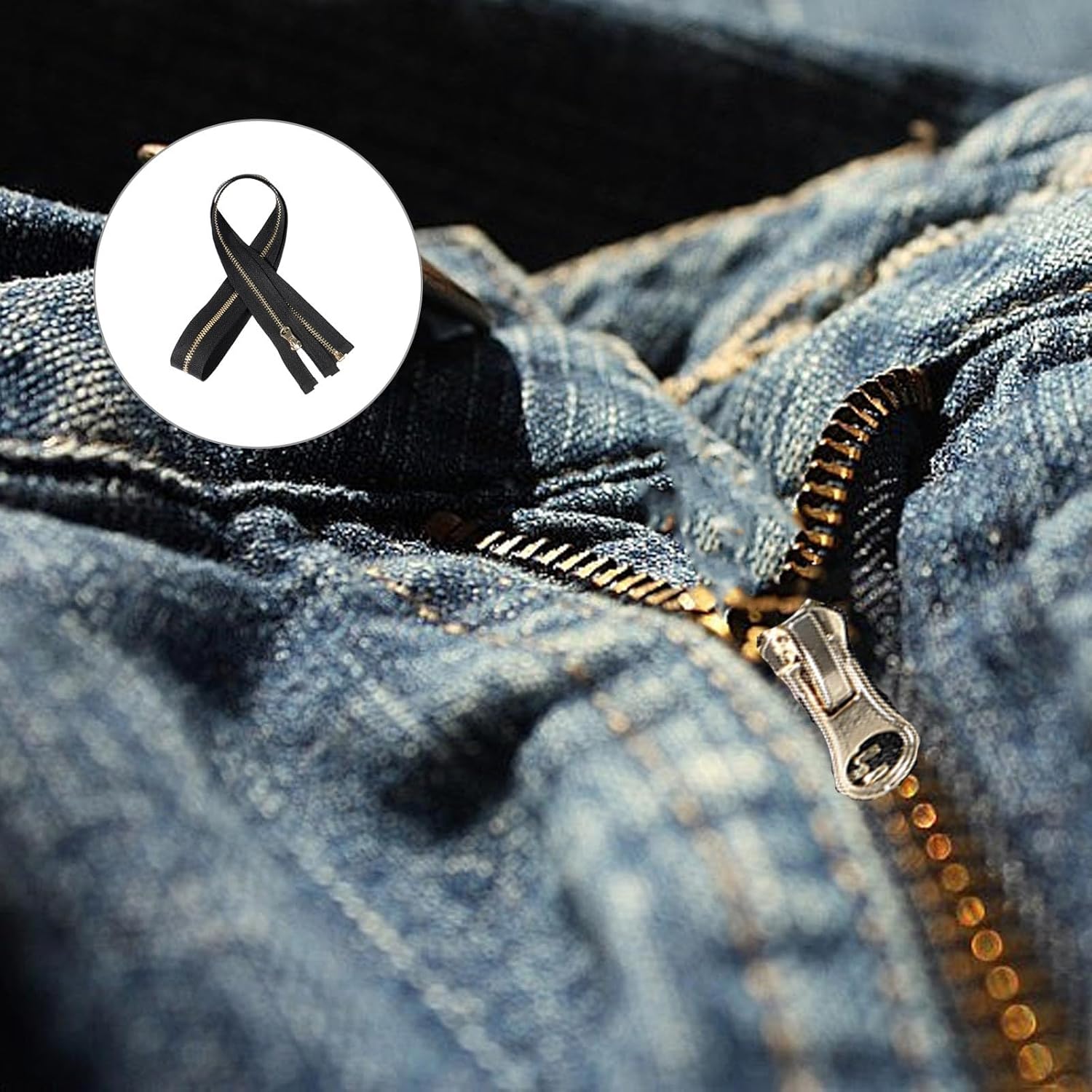 KINHARD Zip Separable, 70 cm #8 Zip, Brass Zip Jacket, Metal Zip for Backpacks, Jackets, Coats