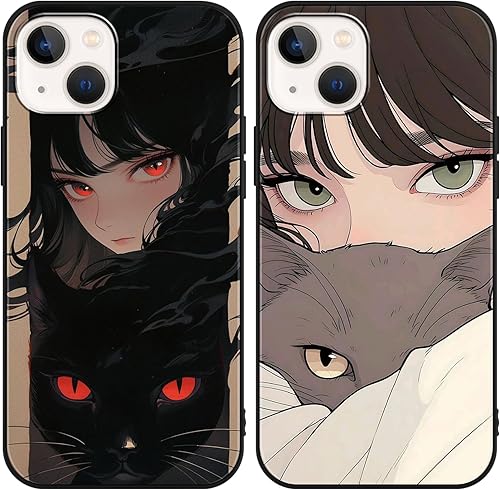 Yimctoie 2 Piezas Funda para Samsung Galaxy A36 6.64",Cool Cute Chica Abraza Gat