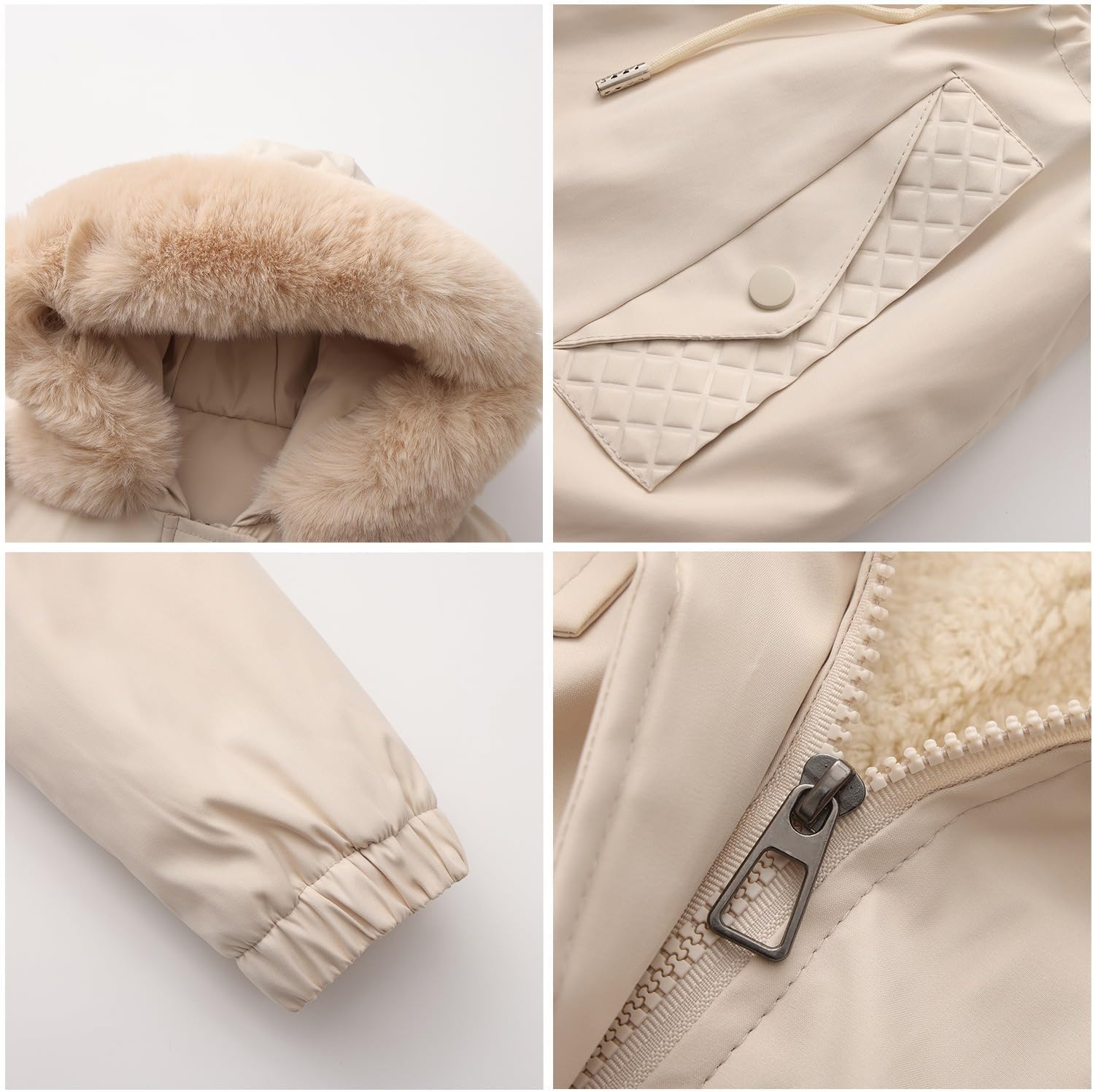 Women's Hooded Jacket Winter Mid-Length Reversible Parka Slim Fit Casual Puffer Coat
