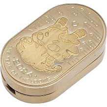 Dragon Pattern Push Card, Stainless Steel Fidget Slider, Metal Fidget Slider Portable Fingertip Push Card Fidget Push Card Slider Toy Gold