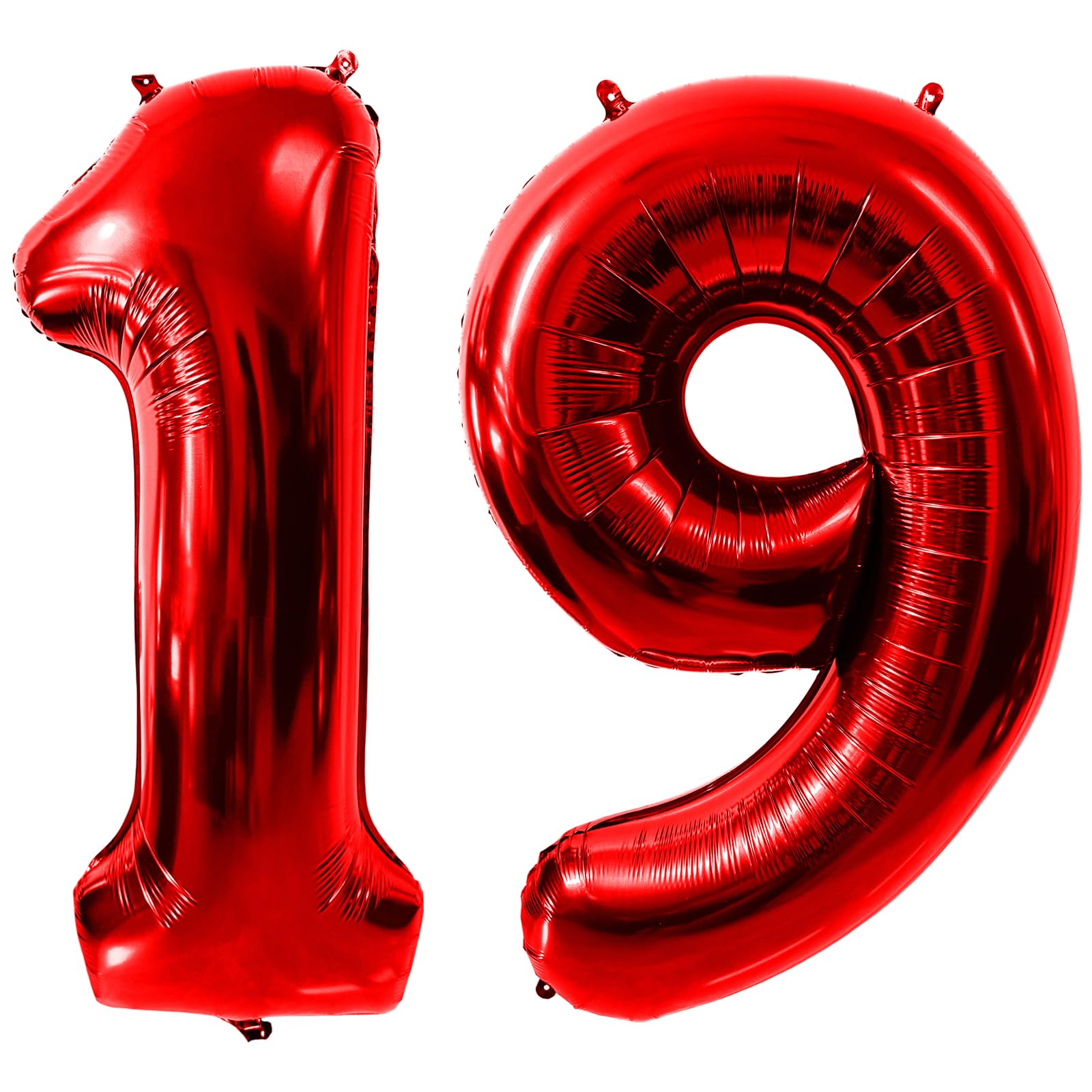 40 Inch Red Number 19 Balloons, Red 19 Balloon, Red Large Foil Number 91 Balloons, Birthday Wedding Anniversary Party Decoration Graduation Ceremony digital Decorations โ image 1