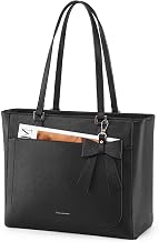 RAINSMORE Women's Waterproof Bag Women's Bags for College Girls Large PU Leather Shopper Tote for Office Work | Bolsos para Universitarias Grande Bolso Shopper tote para Oficina Trabajo, Con Cierre de Cremallera en la Parte Superior