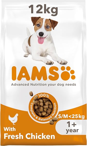 IAMS Adult Small Medium Complete Dry Dog Food Chicken 12kg