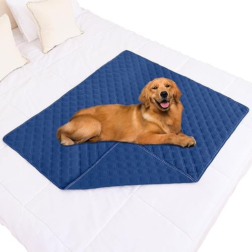 Miniatura 76 de Smiry Funda impermeable para cama de mascota, suave y lavable, para cama, sofá, reversible, perros pequeños, medianos, grandes, gatos, diseño