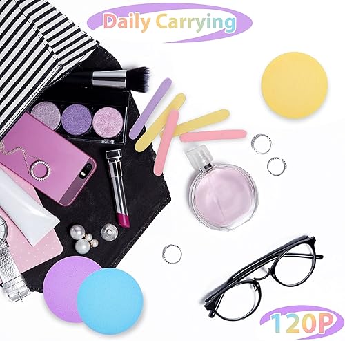 Miniatura 3 de PVA - Esponjas faciales comprimidas faciales para mujeres, esponja de maquillaje profesional Coldairsoap PVA, almohadillas de remoción femenina,