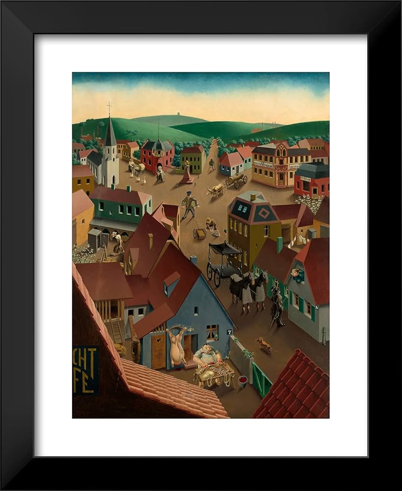 Amazon.com: ArtDirect Georg Scholz 20x24 Black Modern Framed Art