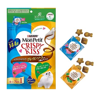 モンプチ クリスピーキッス バラエティパック グレイビーソースかけ2種のアソート