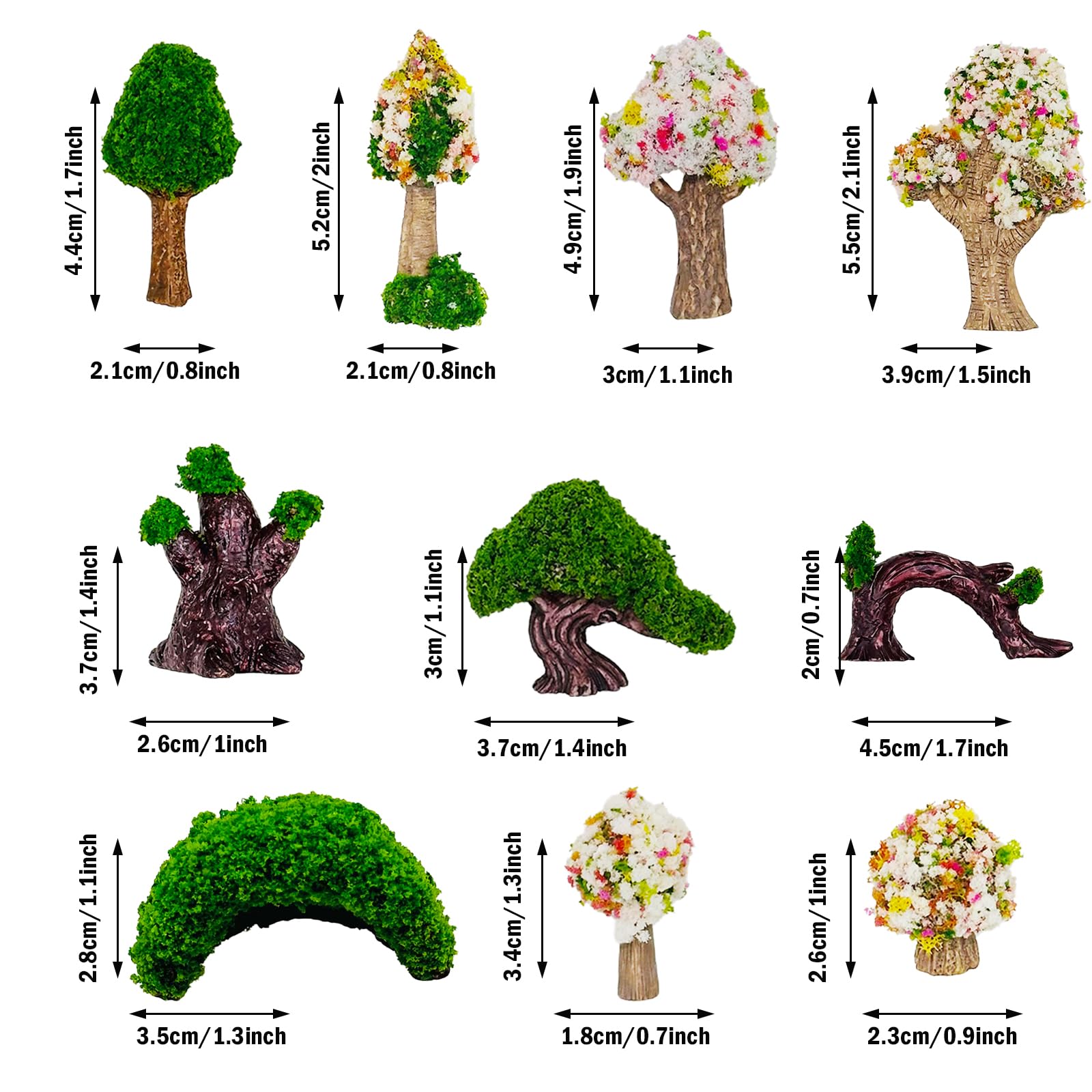 Cayway Miniaturowy ogród wróżki Zengarten akcesoria, 19 sztuk, mini narzędzia rolnicze, zestaw miniaturowych ozdób, miniaturowa dekoracja ogrodowa do miniaturowych akcesoriów ogrodowych