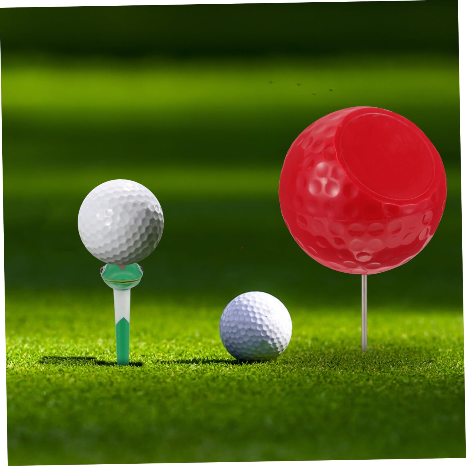 Roter Golf Tee Markierer aus Abs und Metall für Golfabschlag | Bodeneinlage, Golfmarkierungszubehör mit Feiner Verarbeitung, Leicht und Formstabil