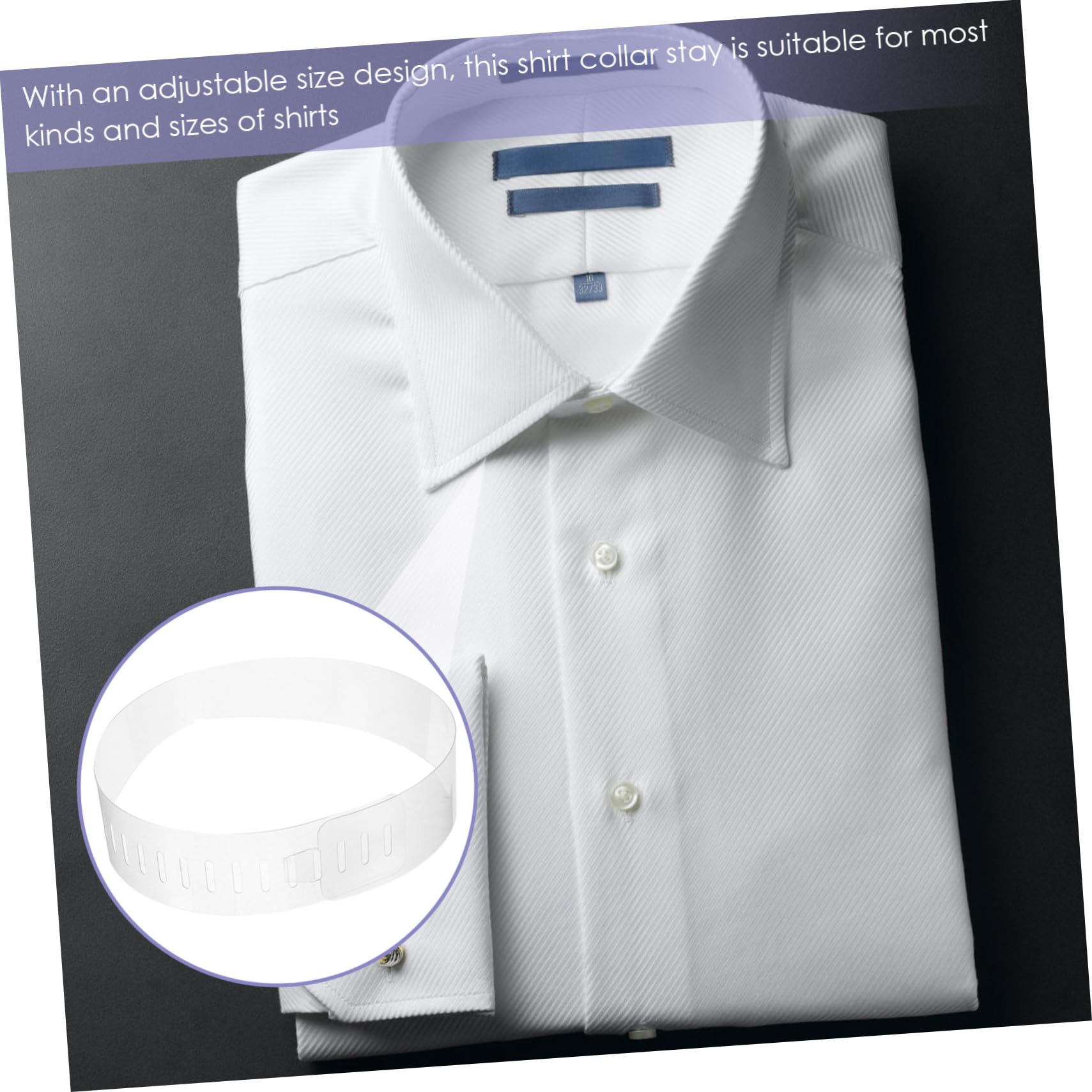 Mipcase 100 Piezas Collar de Pvc Soporte para Cuello de Camisa Moldeador de Cuello para Camisas de Vestir Insertos de Plástico