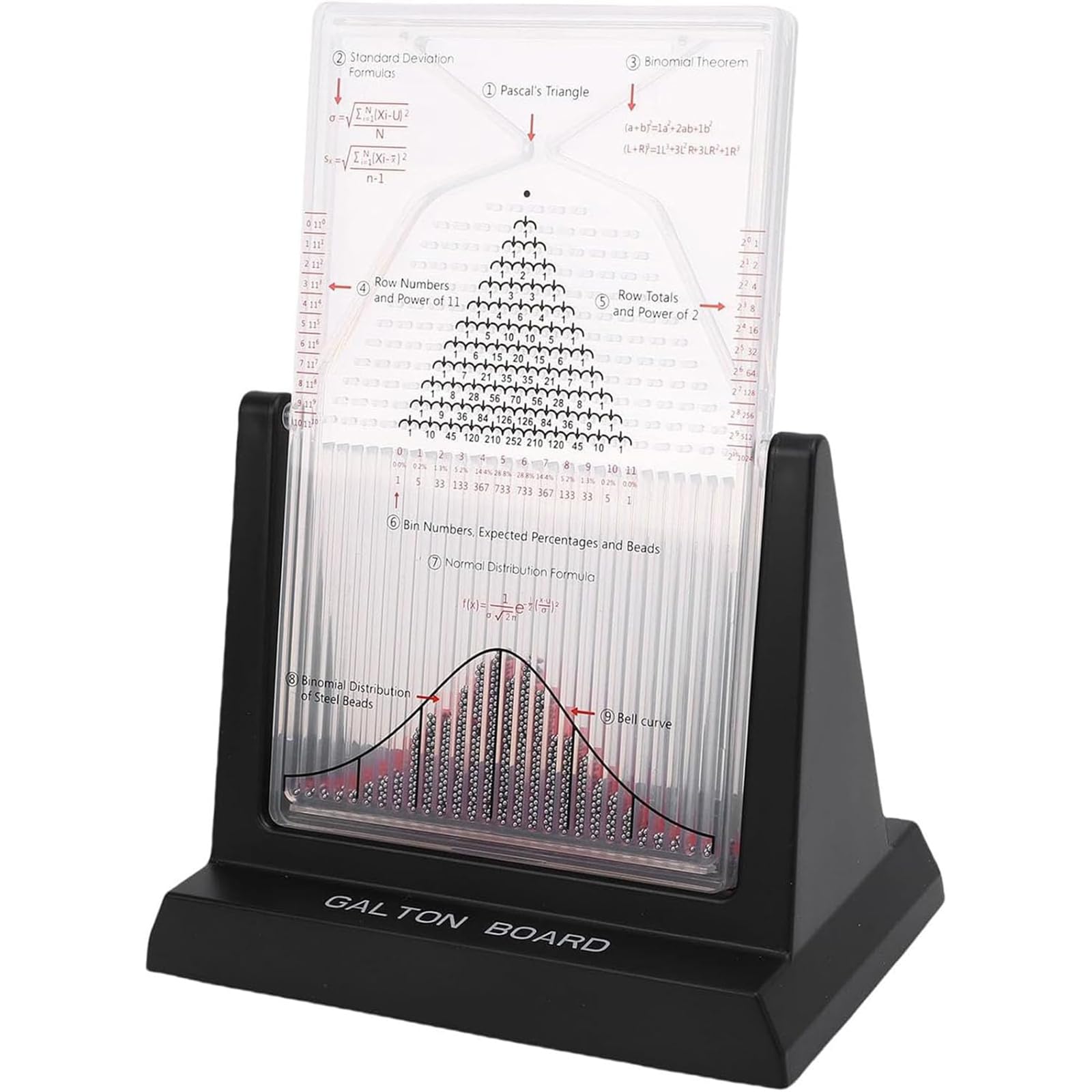 Desktop Galton Board, Probability Demonstration Model With Bell Curve, Intuitive Statistics Experiment Tool, Random Distribution Demonstrator, Inspire Curiosity, For Classroom & Home Education