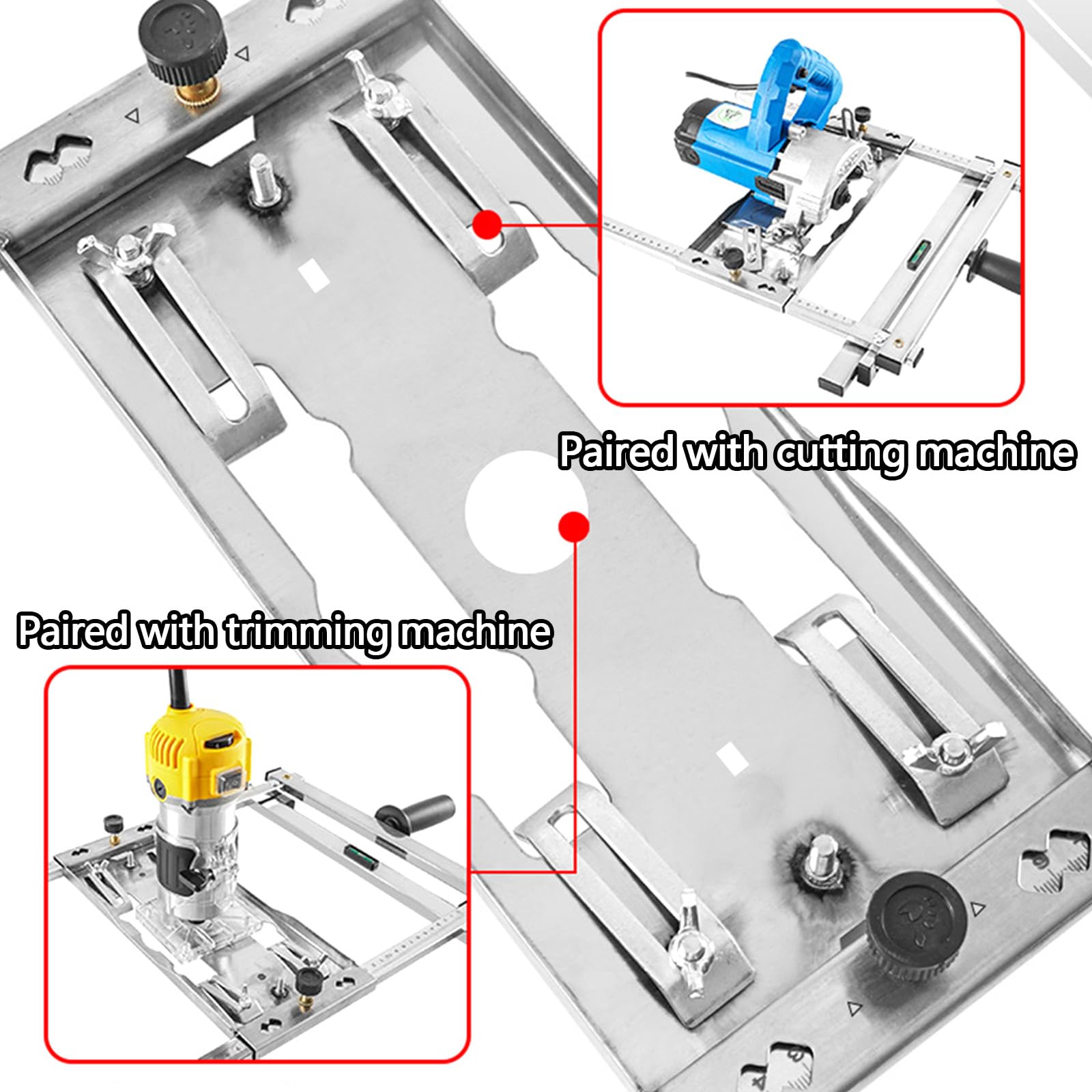 Guide De Coupe Précis Pour Scie Circulaire – Positionneur De Bord En Acier Inoxydable Réglable, Double Règle, Niveau à Bulle – Outil Menuiserie 0-75cm (S/M/L)
