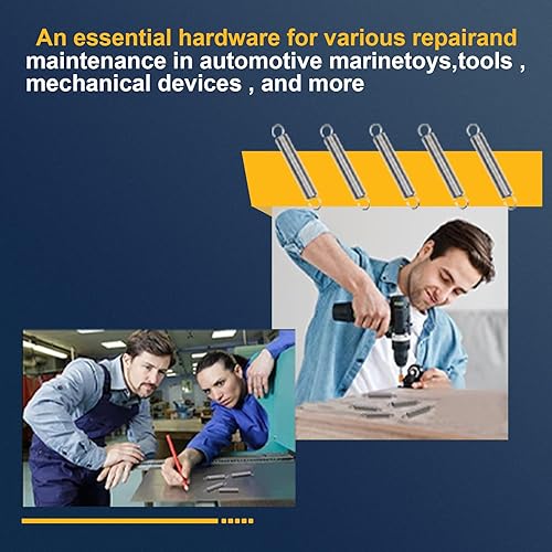 Miniatura 50 de 10 unidades de alambre de resorte de extensión pequeño de 0.02 pulgadas, diámetro exterior 0.2 pulgadas, longitud libre 0.98 pulgadas, resorte