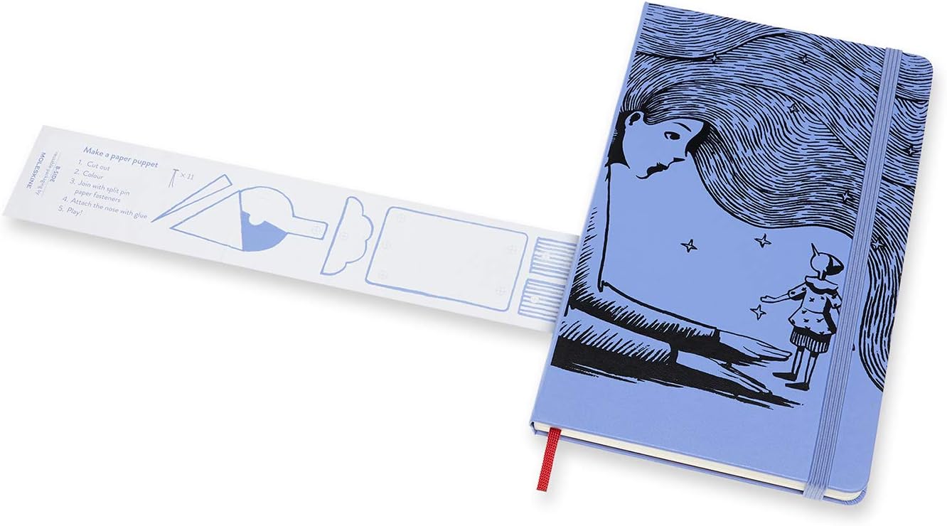 Moleskine Limited Edition Pinocchio Notebook, Large, Plain, The Fairy, Hard Cover (5 x 8.25)