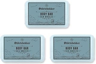 NEW: Störtebekker Premium Body Bar Sea Breeze | Solid Shower Gel Men | Solid Body Gel Men & Women | Natural Cleansing, Wonderful Fragrance | Handmade and without Additives (3 x 120 g)