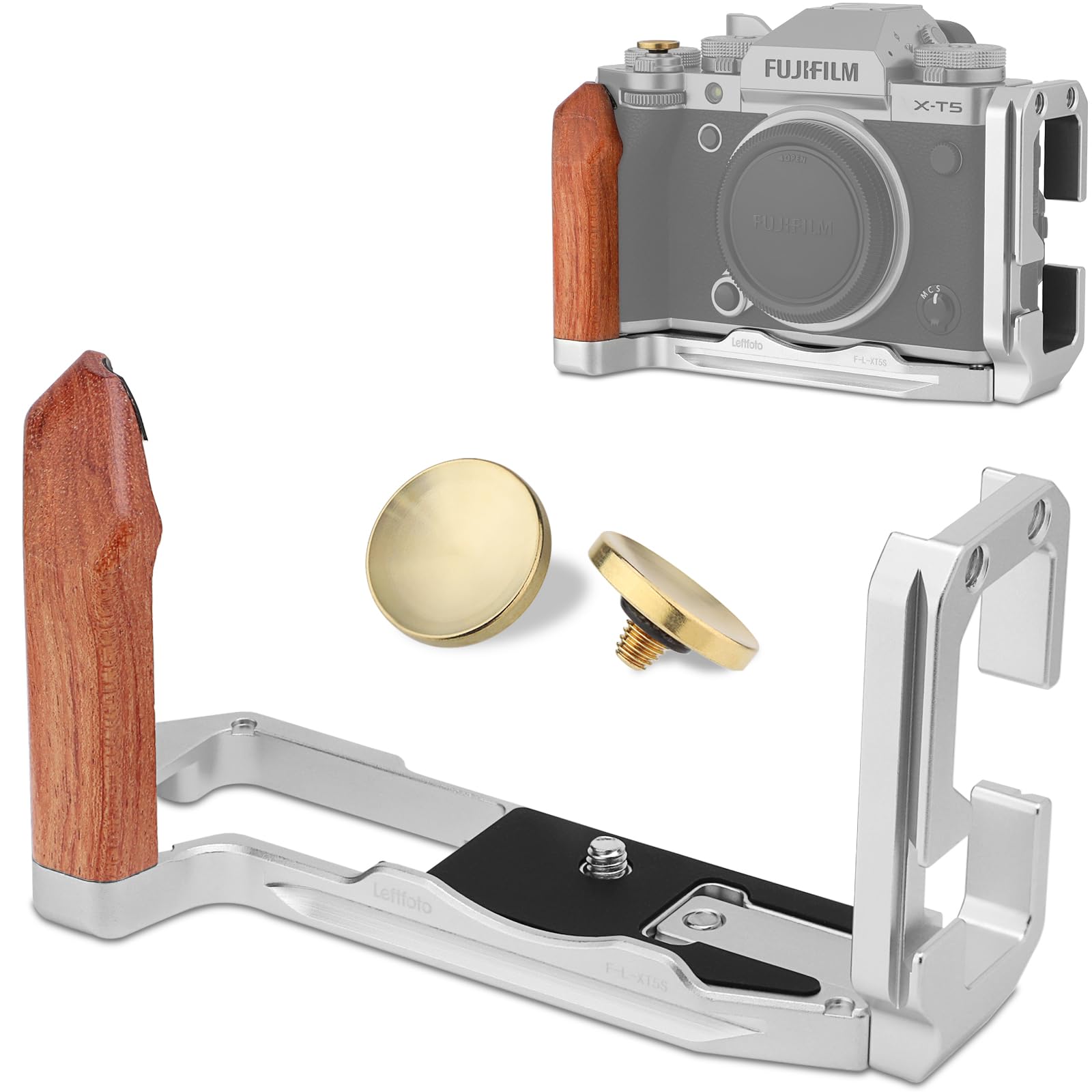 Amazon | LEFTFOTO X-T5 レトロハンドグリップ L字型ブラケット