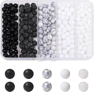 Songxi Stone Beads Bracelet Making Kit 240PCS, 8mm Loose Crystal Gemstone Beads for Bracelet Necklace Earring, DIY Crafts for Jewelry Making for Couples Lovers Adults