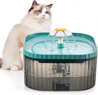 Pet Water Fountain 2.5L for Cats and Dogs | Automatic Flowing Design, Adjustable Streams, Ultra-Quiet Pump, Removable Parts For Easy Cleaning