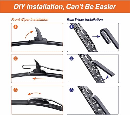 Miniatura 6 de Limpiaparabrisas trasero de 26 + 20 pulgadas con limpiaparabrisas trasero de 16 pulgadas (16-1), calidad de equipo original, para Dodge Grand