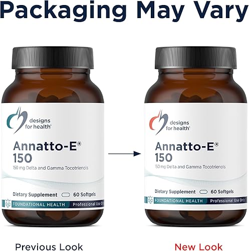 Vista 17 de Designs for Health Annatto-E 300mg Tocotrienoles Vitamina E - Delta + Gamma Tocotrienoles para apoyar la salud del corazón, la salud ocular