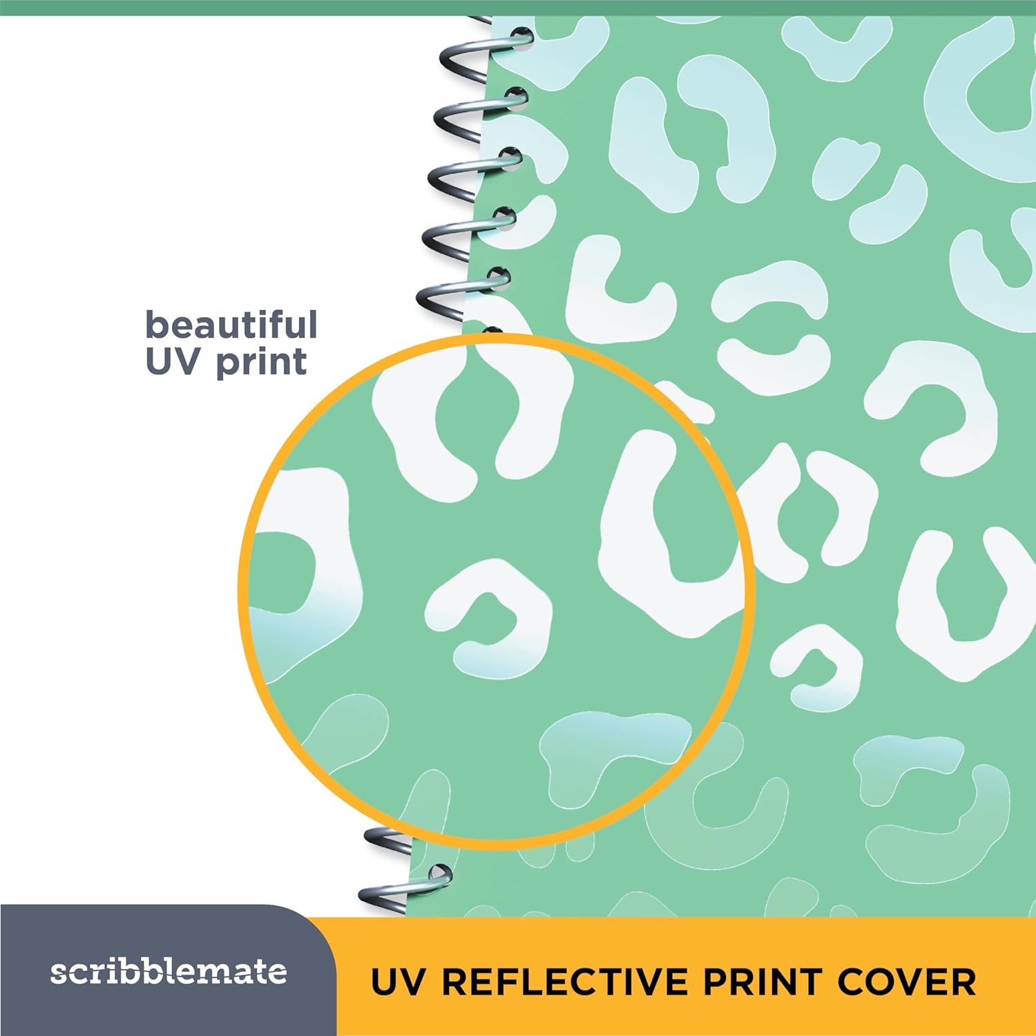 Spiral Notebooks College Ruled 1 Subject Spiral Notebook Bulk Pack of 48 Assorted Soft Colors, 8 x 10 1/2 Inch, 70 Sheets, Leopard Pattern Bulk Notebooks for Work & School