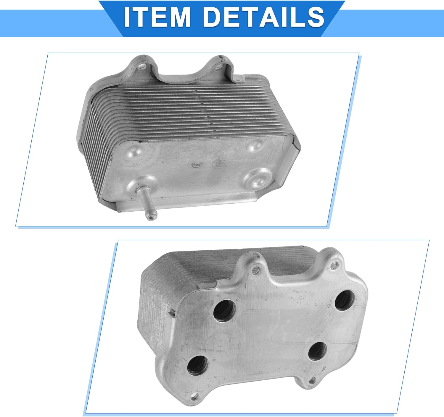 Engine Oil Cooler Compatible for Porsche Boxster 1997-2008, Durable Aluminum Alloy Silver Tone Transmission Oil Cooler